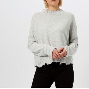 Helmut Lang Cashmere Blend Distressed Sweater